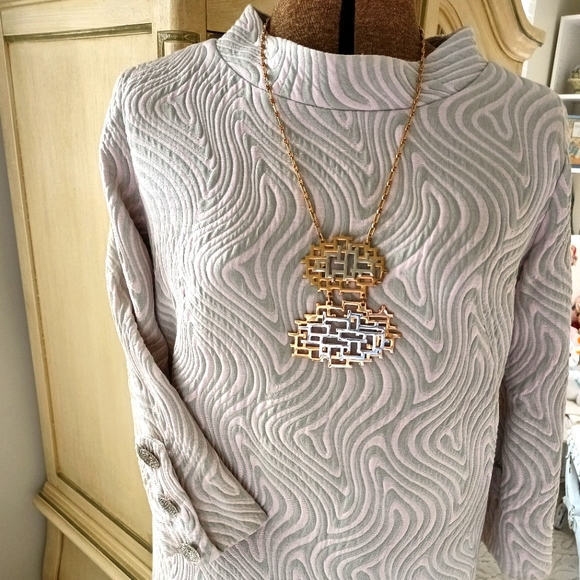 BEAUTIFUL 60S PINK AND GREEN MATLASSE DRESS! - Picture 14 of 16